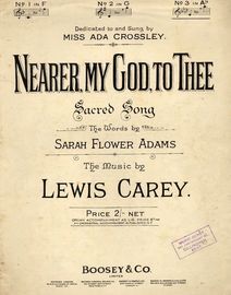 Nearer My God to Thee - Sacred Song - In the key of A flat Major