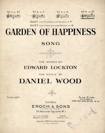 Garden of Happiness - Song in the key of A flat major for high voice