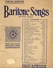 Baritone Songs - Second Series - The Standard Vocal Albums Edtion with Staff and Sol Fa Notations and Accompaniments