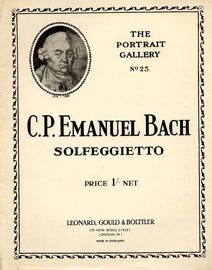 Bach - Solfeggietto - The Portrait Gallery Series No. 25 - For Piano Solo