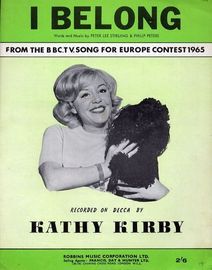 I Belong - From the B.B.C. T.V Song for Europe Contest 1965 - Recorded on Decca by Kathy Kirby
