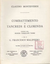 Monteverdi - Combattimento di Tancredi e Clorinda - Song for Miniature Orchestra and Voice