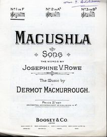 Macushla - Key of F for low voice