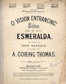 O Vision Entrancing!  -  Song from the Opera "Esmerelda" in the key of G flat Major for high voice
