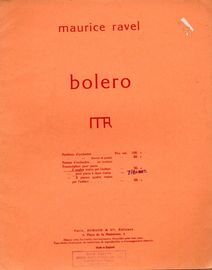 Bolero - A quatre mains par l'auteur - Transcription pour Piano