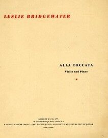 Alla Toccata for violin and piano with seperate violin part