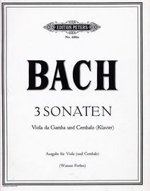 3 Sonaten - For Violin and Piano - Edition Peters No. 4286a