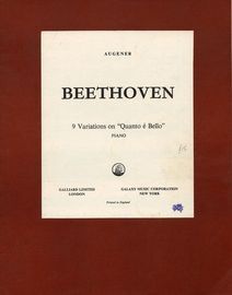 9 Variations on "Quanto e Bello" - Piano - Augener Edition