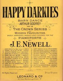 Happy Darkies, barn dance, no. 13 of "The Crown Series of modern favourites easily arranged for pianoforte"