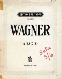Adagio fur Klarinette mit Streichquintett - Klarinette and Piano - Klarinette in B - Edition Breitkopf No. 4884