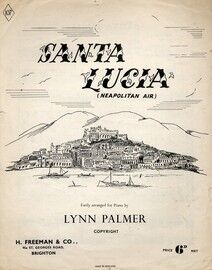Santa Lucia - Neapolitan Air, easily arranged for piano