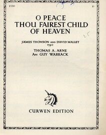O Peace Thou Fairest Child of Heaven - Song for Piano and Voice