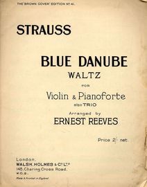 Blue Danube Waltz for Violin and Pianoforte