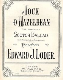 Jock O'Hazeldean, Scotch ballad