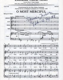 O Most Merciful - Choral for S.A.T.B and Organ - Comissioned for the West Riding Catherdrals Festival Service in Bradford Cathedral 31 October 1970