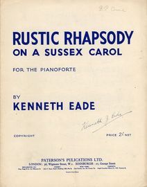 Rustic Rhapsody on Sussex Carol - For the Pianoforte