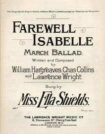 Farewell Isabelle, march ballad