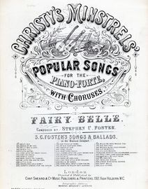 Fairy Belle. Christy's Minstrels Popular Songs for the pianoforte