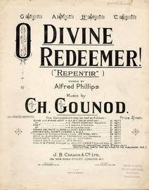 O Divine Redeemer (Repentir) - In the key of  B flat