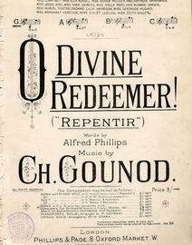 O Divine Redeemer (Repentir) - Song In the key of  G major for Low Voice