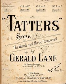 Tatters - Song - In the original key D major for low voice