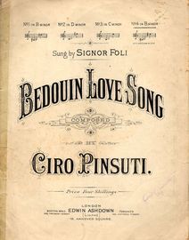 Bedouin Love Song for Low Voice in B with Simplified Accompaniment