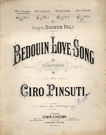 Bedouin Love Song - For Low Voice in the Key of B minor
