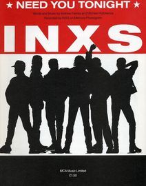Need You Tonight - Recorded by INXS on Mercury/Phonogram Records - For Piano and Voice with Guitar chords