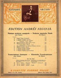 Andante, Bourree- Double- Guitar Archive Series No. 108, Vol III - Edition Andres Segovia