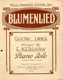 Blumenlied - Melody for Piano with Violin and Cello ad. lib.