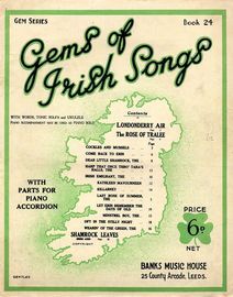 Gems of Irish Songs - Gem Series Book 24 - With Words, Tonic Sol-fa and Ukulele Acc. Piano Acc. may be used as a Piano Solo