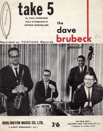 Take 5 - Recorded on Fontana Records - Featuring The Dave Brubeck Quartet