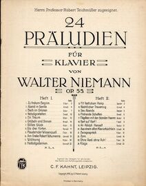 Niemann - 24 Praludien fur Klavier (Heft 1) - Op. 55