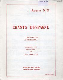 Chants D'espagne - 2 Songs for Alto and Piano - Montanesa / Granadina