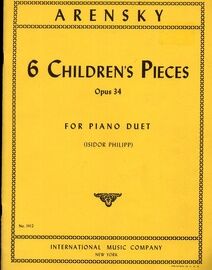 6 Children's Pieces - For Piano Duet - Op. 34