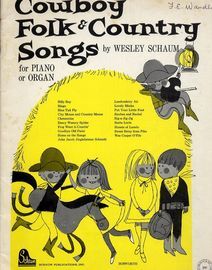 Cowboy Folk and Country Songs - For Piano or Organ