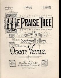 We Praise Thee - Sacred song - Song in the key of F major for high voice