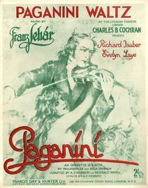 Paganini Waltz - From Paganini an Operette in 3 Acts at the Lyceum Theatre London - For Piano Solo