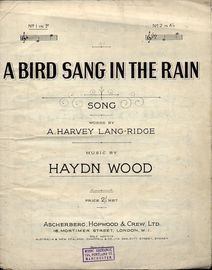 A Bird Sang In The Rain - Song - In the key of F major for low voice