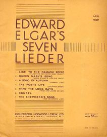 Edward Elgar's Seven Lieder - For High voice with English & German words,