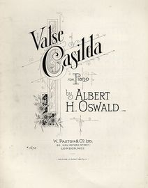 Valse Casilda - For Piano - Paxton edition No. 1672
