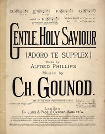 Gentle Holy Saviour (Adoro te Supplex) - Key of E flat