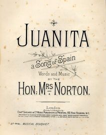 Juanita - A Song of Spain - Musical Bouquet No. 9045