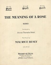 Copy of The Meaning of a Rose - Song in the key of D Major for Low Voice