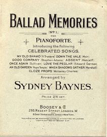 Ballad Memories No. 1 - Celebrated Songs For Pianoforte