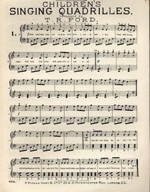 Childrens Singing Quadrilles - Within the Compass of the Five Fingers - Pitman & Co. edition No. 488