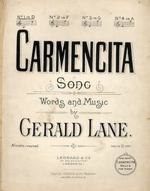 Carmencita - Song in the key of D major