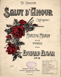 Salut d'Amour - Liebesgruss -  Op. 12 - Piano in B flat major