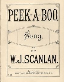Peek-A-Boo - Song - Hart and Co. edition No. 605