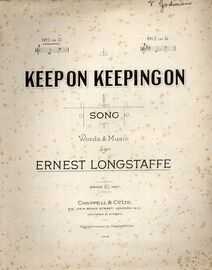 Keep On Keeping On - Song in the Key of C Major for Low Voice